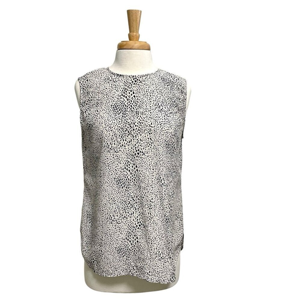 EQUIPMENT 100% Silk Animal Print Abstract Sleeveless Tank Blouse size Large